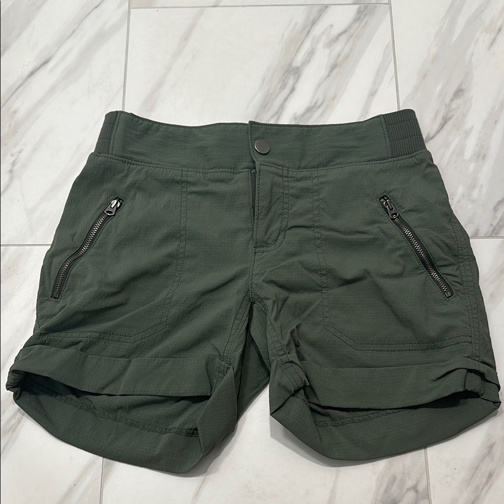 Womens Green Casual Shorts